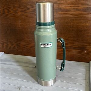Stanley Classic Green and Silver Thermos